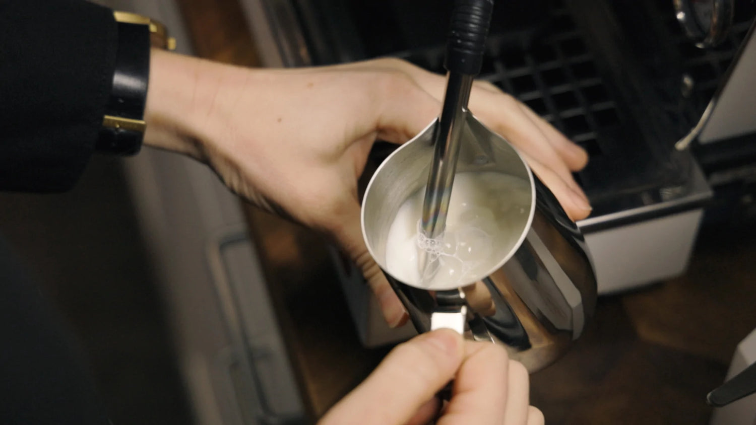 Milk Steaming and Pouring for Espresso