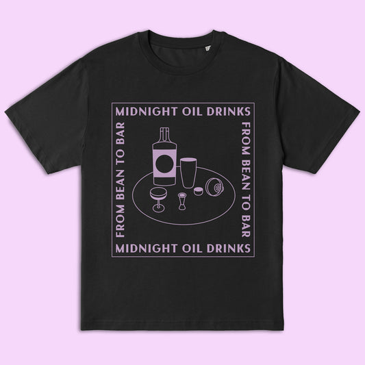 Midnight Oil T-shit, pink design