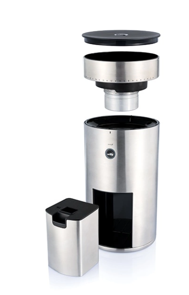 Silver coffee grinder