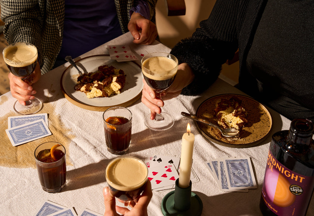 Espresso Martini and cake