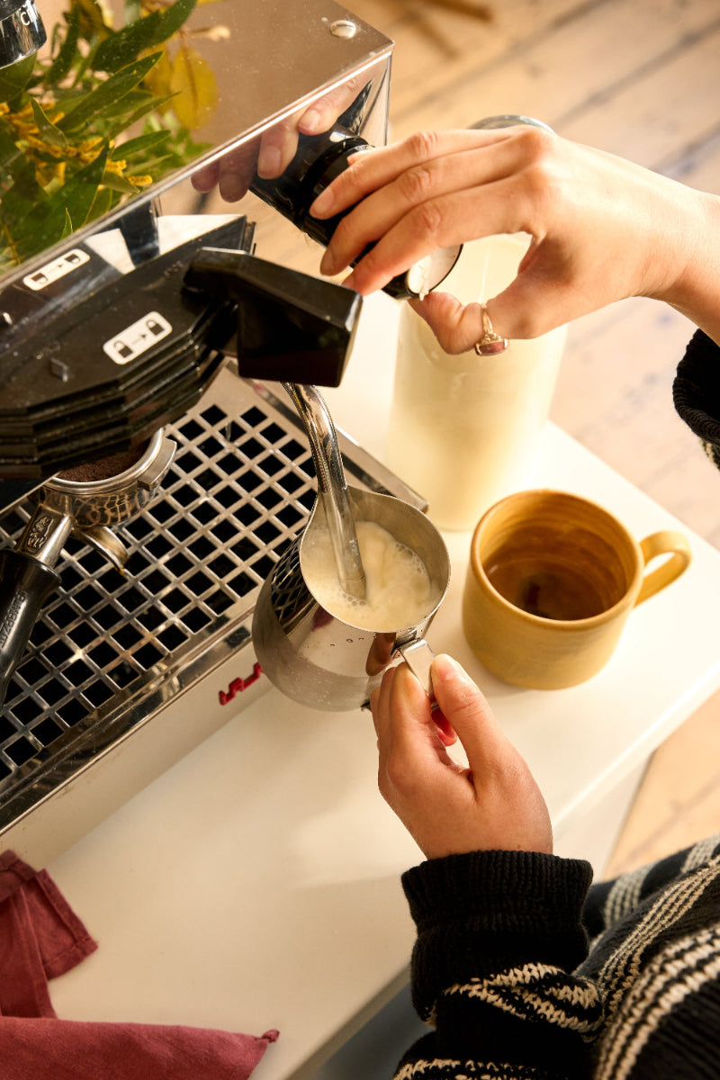 Steaming milk