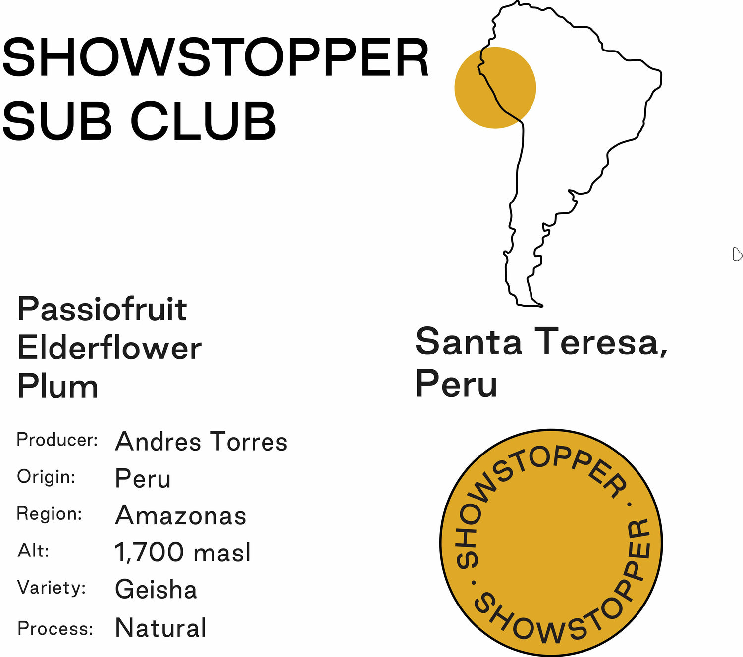 The Showstopper: Santa Teresa, Peru (Geisha)