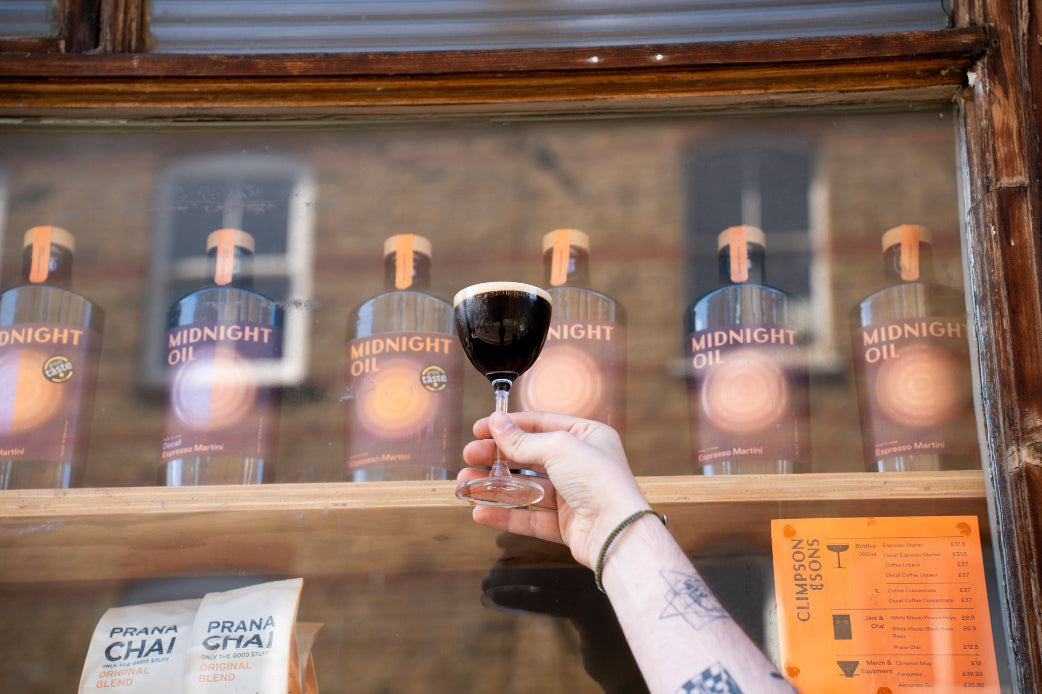 Espresso Martini at shop front