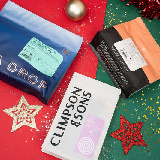 Festive decaf coffee & teas