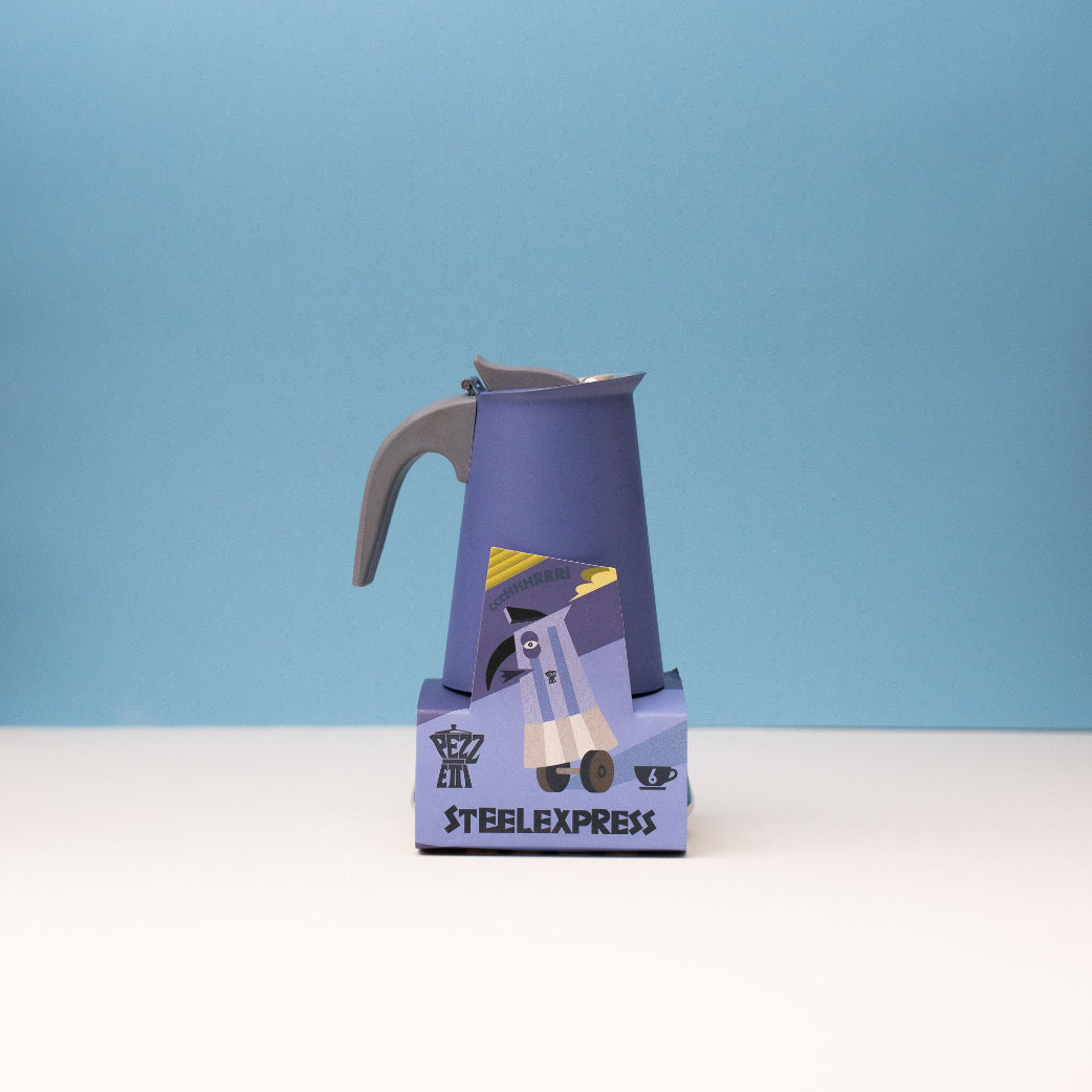 Purple moka pot