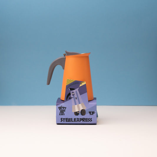 Pezzetti Steel Express Moka Pot 6 Cup