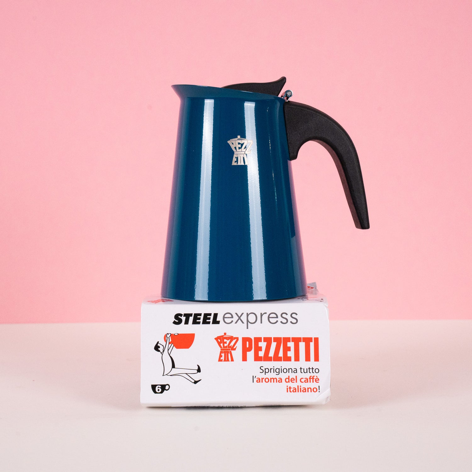 Pezzetti Steel Express Moka Pot 6 Cup