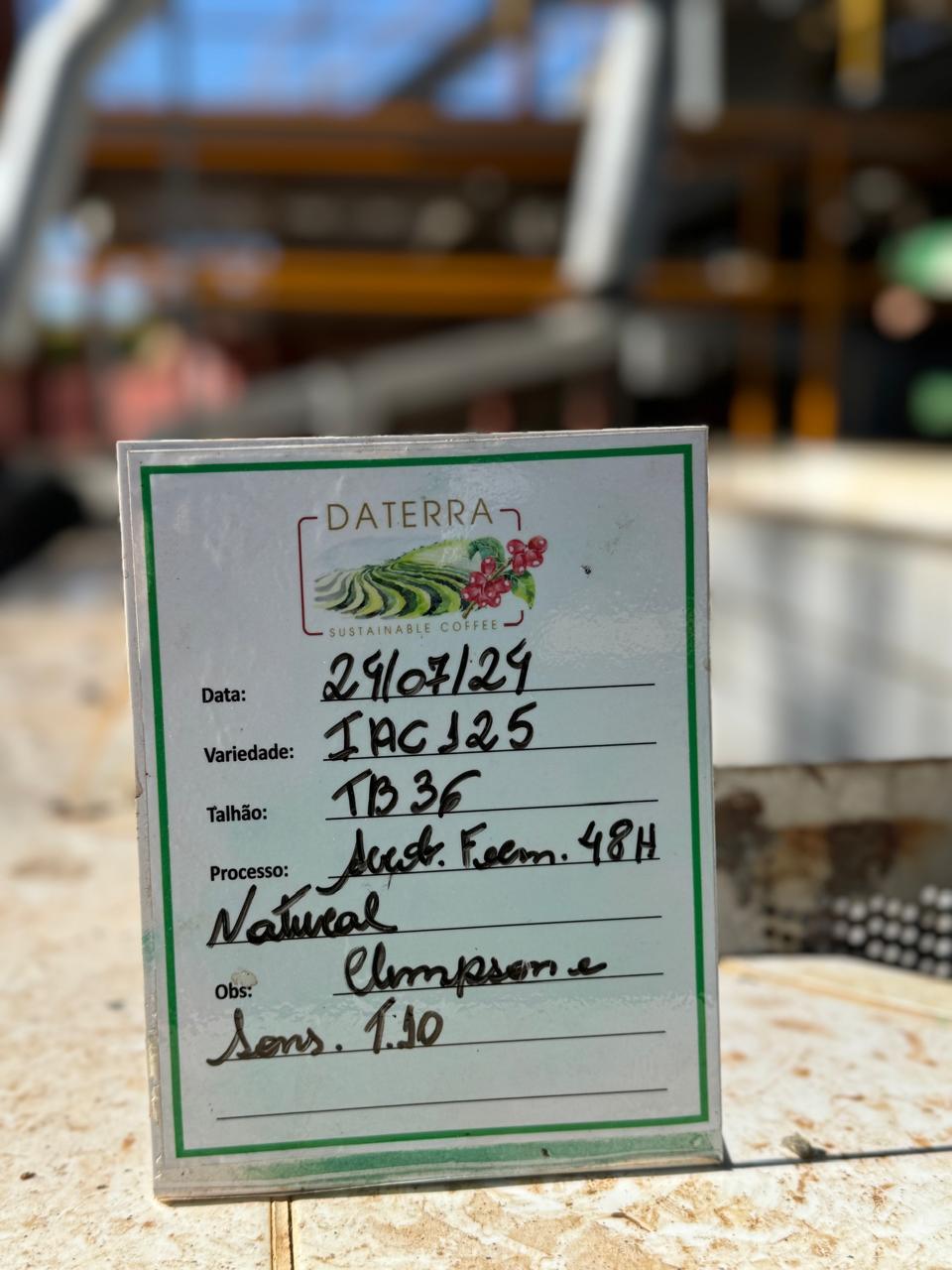 label of daterra coffee