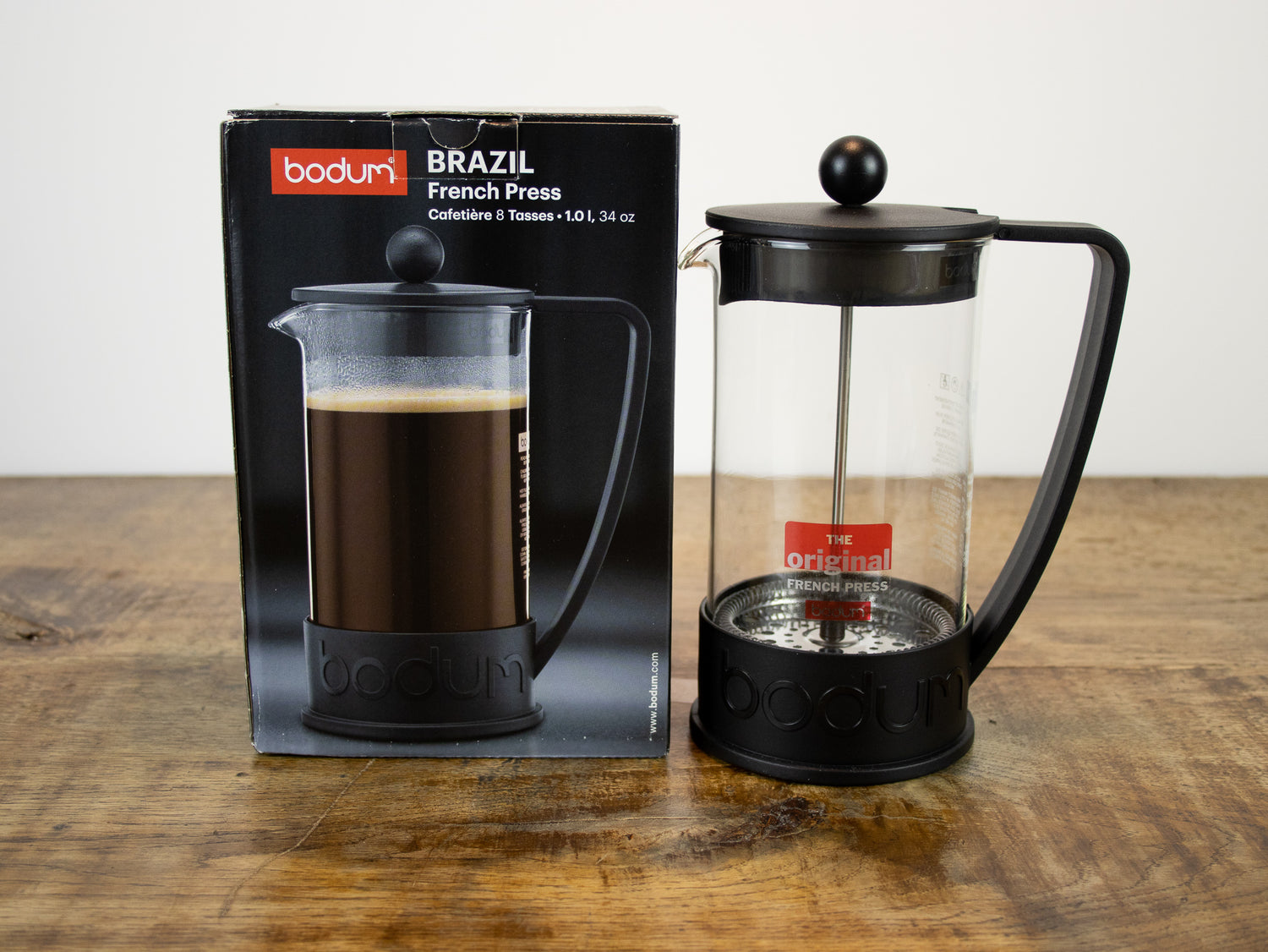 Bodum Brazil 8 Cup / 34oz French Press Coffee Maker - Black